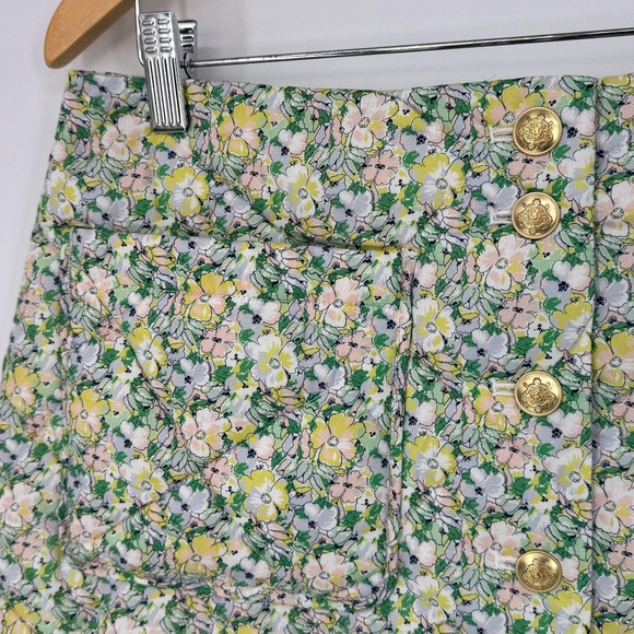 J. Crew Floral Mini Skirt - Green and Yellow - Picture 4 of 10